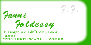 fanni foldessy business card